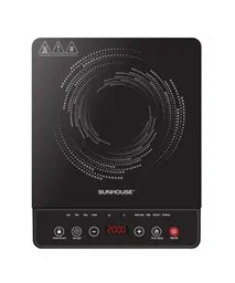 Bếp từ đơn SUNHOUSE SHD6161 2000W mặt kính đen và bảng điều khiển cảm ứng