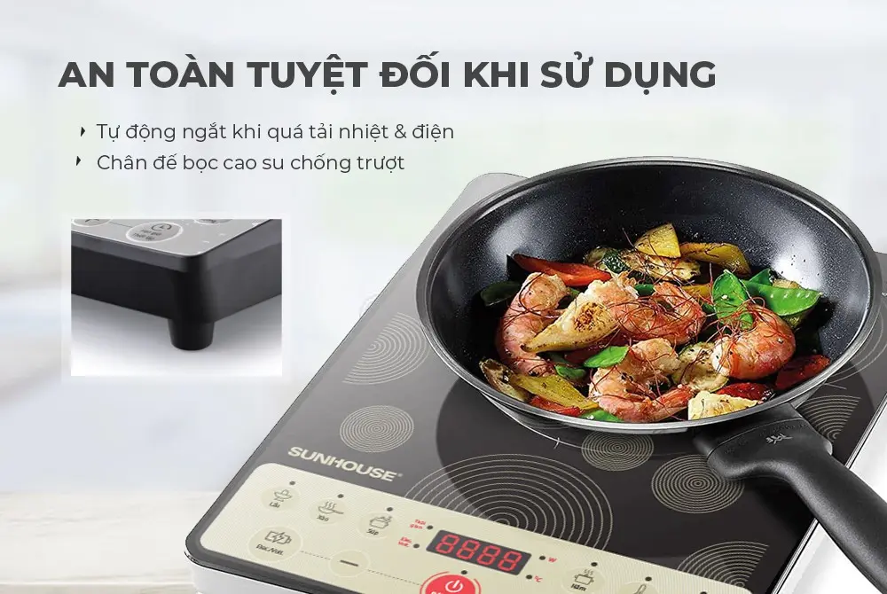 Bếp từ đơn SUNHOUSE SHD6162 - 2000W - Ảnh 6