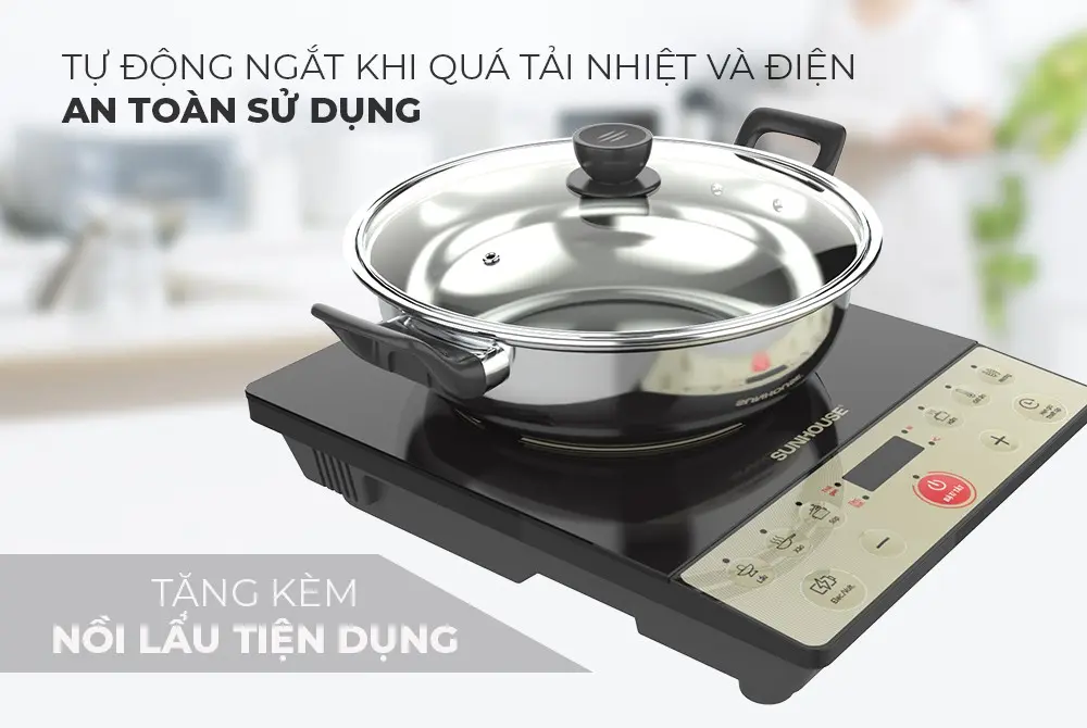 Bếp từ đơn SUNHOUSE SHD6165 - 2000W - Ảnh 8
