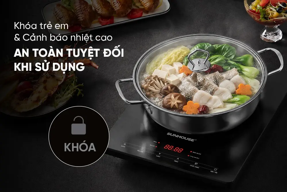 Bếp từ đơn SUNHOUSE SHD6804 - 2000W, Cảm ứng - Ảnh 10