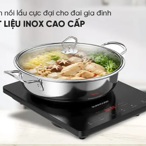 Bếp từ đơn SUNHOUSE SHD6804 2000W kèm nồi lẩu inox