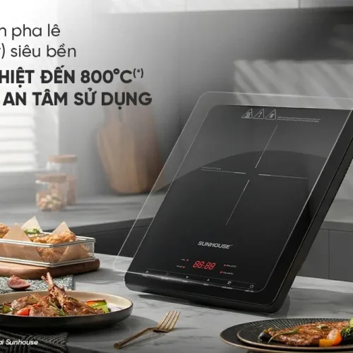 Bếp từ đơn SUNHOUSE SHD6804 mặt kính pha lê Kanger chịu nhiệt 800 độ C