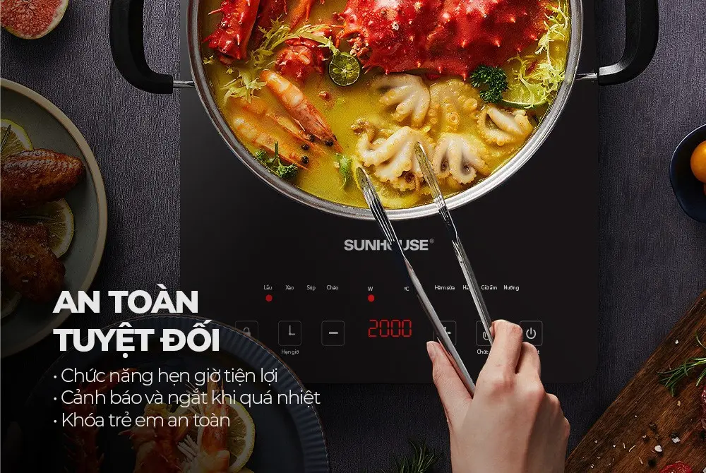 Bếp từ đơn SUNHOUSE SHD6805 - 2000W, Cảm ứng - Ảnh 11