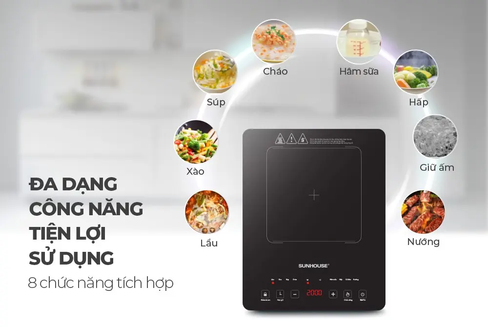 Bếp từ đơn SUNHOUSE SHD6805 - 2000W, Cảm ứng - Ảnh 10