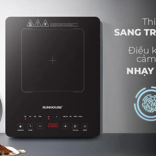 Bếp từ đơn SUNHOUSE SHD6805 2000W thiết kế sang trọng, điều khiển cảm ứng