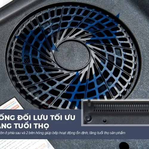 Hệ thống quạt tản nhiệt ở mặt đáy bếp từ đơn SUNHOUSE SHD6856