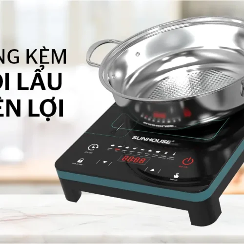 Bếp từ đơn SUNHOUSE SHD6876 kèm nồi lẩu inox tiện lợi