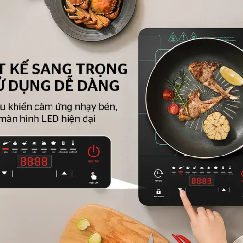 Bếp từ đơn SUNHOUSE SHD6876 2200W với bảng điều khiển cảm ứng