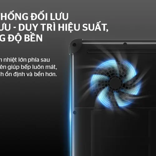 Mặt đáy bếp từ đơn SUNHOUSE SHD6876 2200W với hệ thống tản nhiệt