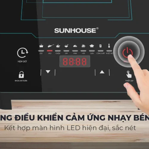 Bảng điều khiển cảm ứng của bếp từ đơn SUNHOUSE SHD6879