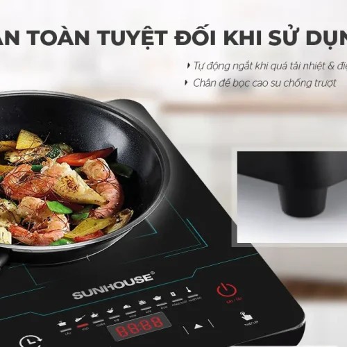 Bếp từ đơn SUNHOUSE SHD6879 2200W cảm ứng với chân đế chống trượt
