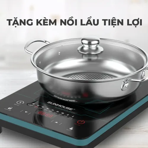 Bếp từ đơn cảm ứng SUNHOUSE SHD6879 tặng kèm nồi lẩu