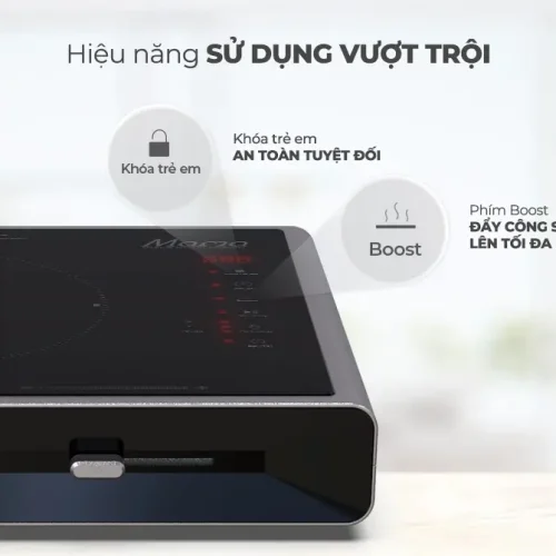 Bếp từ đơn SUNHOUSE SHD6880 2200W cảm ứng có khóa trẻ em và chức năng Boost