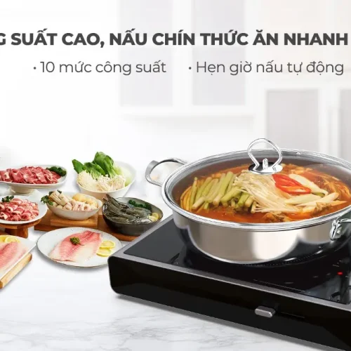 Bếp từ đơn SUNHOUSE SHD6880 2200W cảm ứng, công suất cao và hẹn giờ nấu