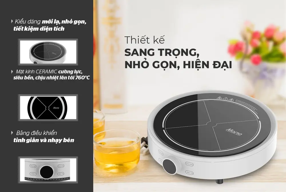 Bếp từ đơn SUNHOUSE SHD6882 - 2000W, Cảm ứng - Ảnh 2