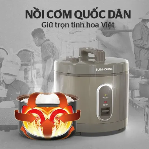 Nồi cơm điện SUNHOUSE SHD8631 với công nghệ nhiệt đa chiều