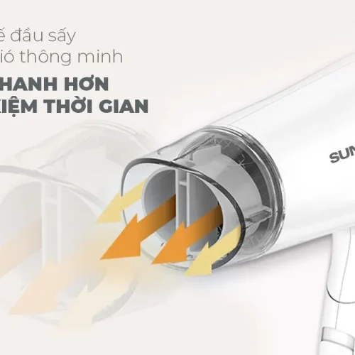 Đầu sấy 2 cửa gió thông minh của máy sấy tóc SUNHOUSE SHD2309 2200W