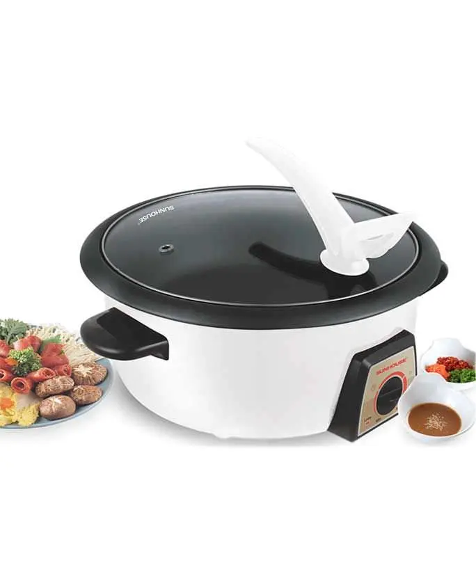 Lẩu điện đa năng SUNHOUSE SHD4521 1300W màu trắng kèm muôi