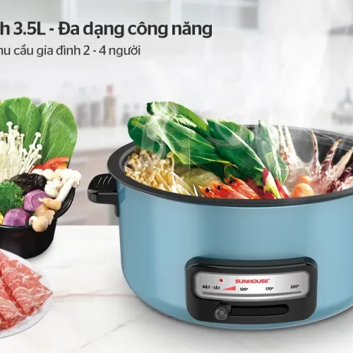 Lẩu điện đa năng SUNHOUSE SHD4527 1300W dung tích 3.5 lít