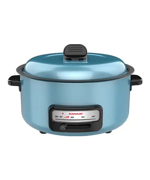 Lẩu điện đa năng SUNHOUSE SHD4527 1300W màu xanh nhìn chính diện