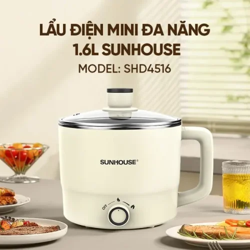 Lẩu điện mini SUNHOUSE SHD4516 1.6 lít có tay cầm