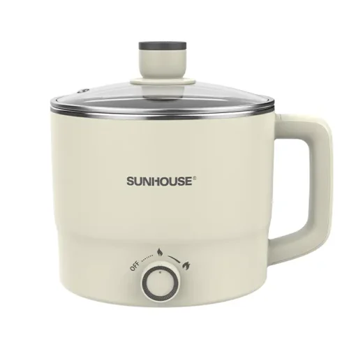 Lẩu điện mini đa năng SUNHOUSE SHD4516 1.6 lít có tay cầm và nắp kính
