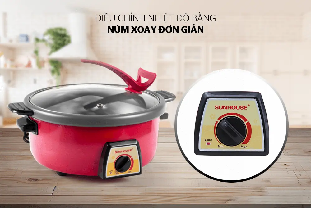 Lẩu điện SUNHOUSE SHD4520 - 1300W, Đa năng - Ảnh 3