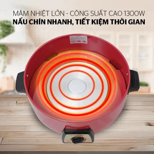 Lòng nồi và mâm nhiệt lẩu điện SUNHOUSE SHD4520 1300W
