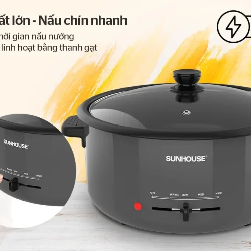 Lẩu điện đa năng SUNHOUSE SHD4523 1300W bảng điều khiển