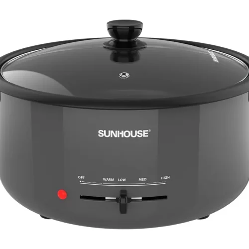 Lẩu điện SUNHOUSE SHD4523 1300W đa năng với vung kính và thanh trượt điều chỉnh nhiệt
