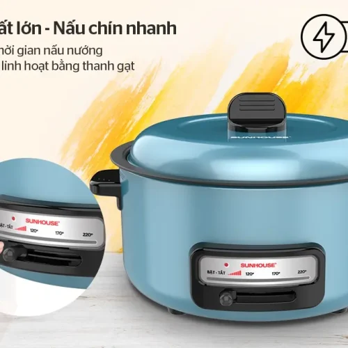 Lẩu điện đa năng SUNHOUSE SHD4527 1300W thanh gạt nhiệt