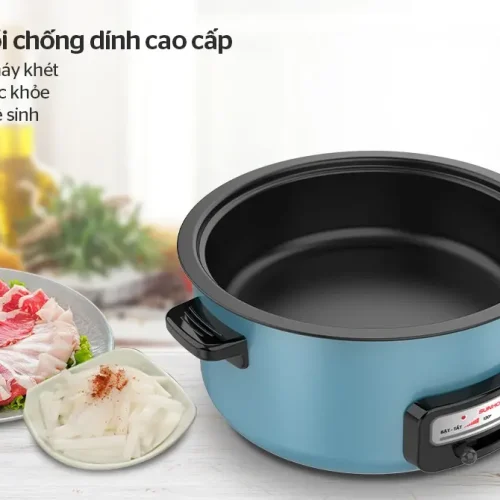Lòng nồi chống dính và bảng điều khiển lẩu điện SUNHOUSE SHD4527 1300W