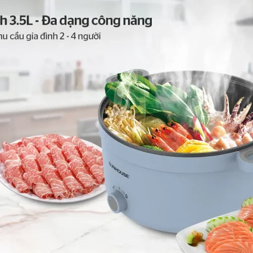 Lẩu điện đa năng SUNHOUSE SHD4528 3.5 lít nấu lẩu