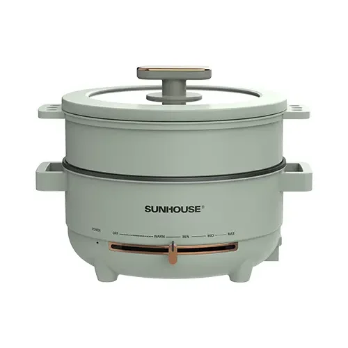 Lẩu điện SUNHOUSE SHD4540 4 lít màu xanh nhạt nhìn chính diện