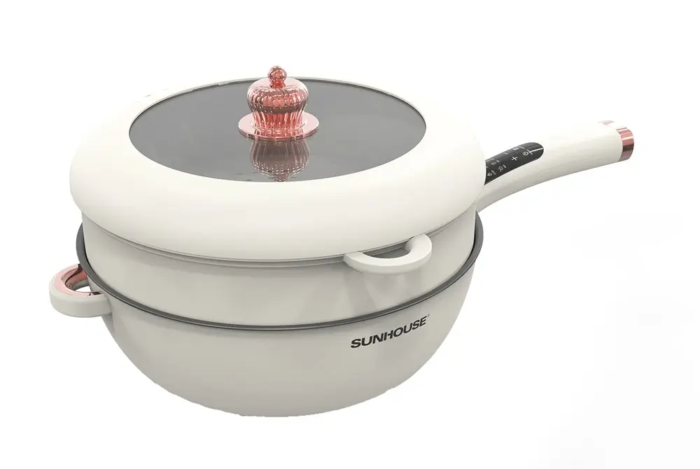 Lẩu điện SUNHOUSE SHD4555 cảm ứng 5 lít chụp nghiêng phía trước