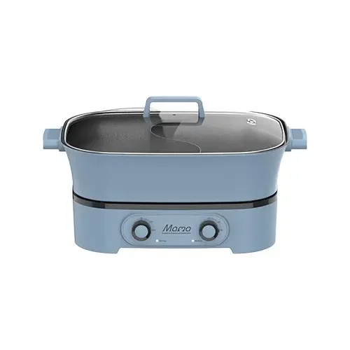 Lẩu điện SUNHOUSE SHD4568 2 ngăn nướng lẩu 6 lít màu xanh