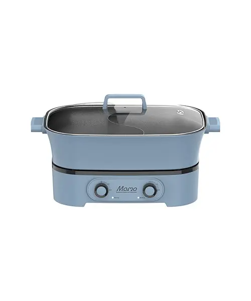 Lẩu điện SUNHOUSE SHD4568 2 ngăn nướng lẩu 6 lít màu xanh