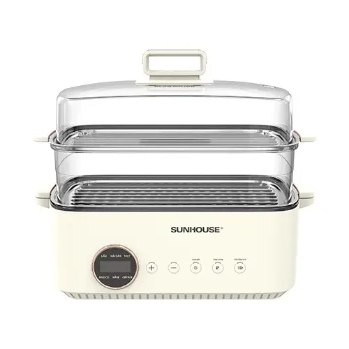Lẩu điện SUNHOUSE SHD4593 14.5 lít 1300W cảm ứng kèm xửng hấp