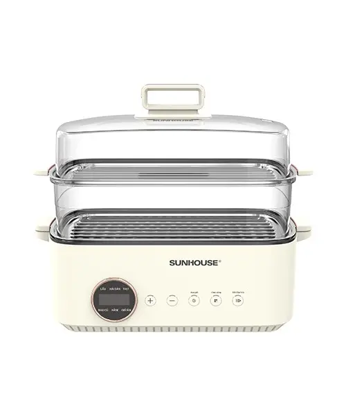 Lẩu điện SUNHOUSE SHD4593 14.5 lít 1300W cảm ứng kèm xửng hấp