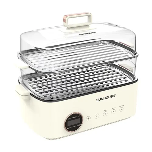 Lẩu điện đa năng SUNHOUSE SHD4593 1300W 14,5 lít kèm xửng hấp cảm ứng