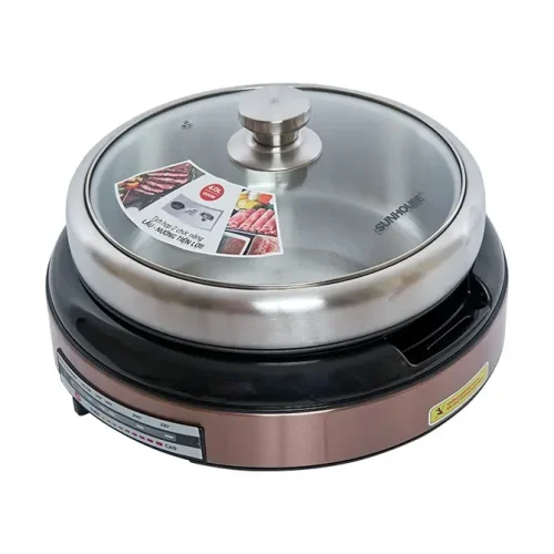 Lẩu nướng điện SUNHOUSE SHD4526 1300W kèm nắp kính