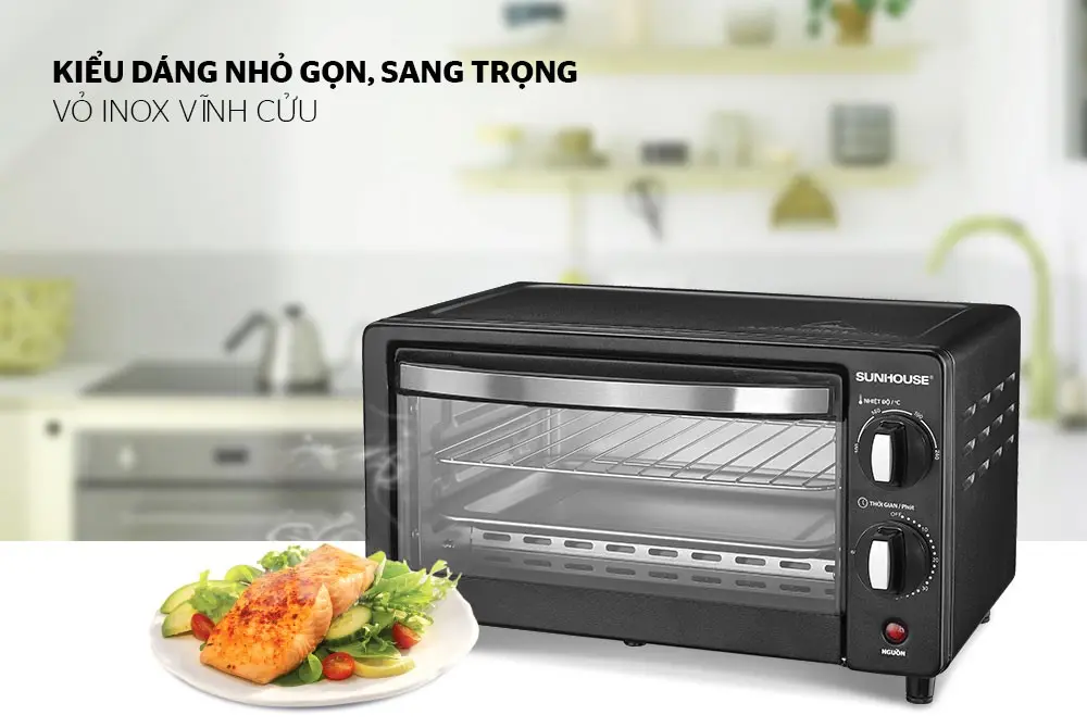 Lò nướng SUNHOUSE SHD4206 - 800W, 10 lít - Ảnh 2