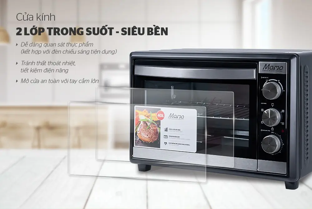 Lò nướng SUNHOUSE SHD4240 - 1550W, 40 lít - Ảnh 3