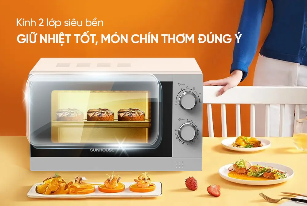 Lò vi sóng SUNHOUSE SHD4819 - 1200W, 20 lít - Ảnh 7