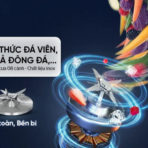 Lưỡi dao 8 cánh inox của máy xay sinh tố SUNHOUSE SHD5380 xay đá viên và rau quả đông đá