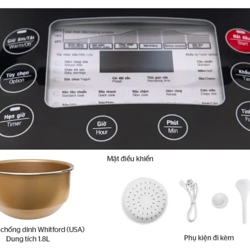 Mặt điều khiển lòng nồi và phụ kiện nồi cơm điện SUNHOUSE SHD8903