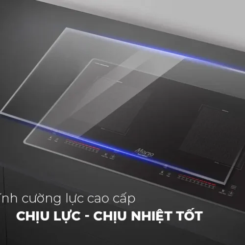 Mặt kính cường lực của bếp điện từ đôi SUNHOUSE MMB24LC