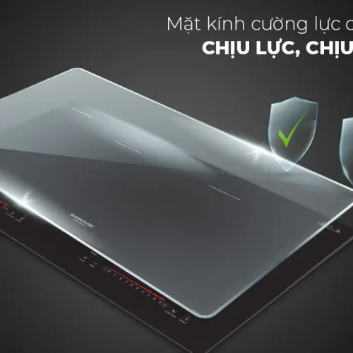 Mặt kính cường lực của bếp điện từ đôi SUNHOUSE SHB22-TQ
