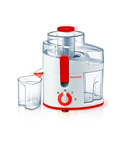 Máy ép trái cây SUNHOUSE SHD5520 260W chính diện kèm cốc hứng nước ép