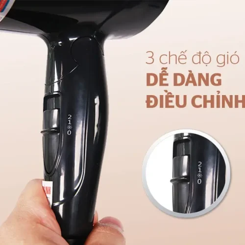 Công tắc 3 chế độ gió trên tay cầm máy sấy tóc SUNHOUSE SHD2306 1200W